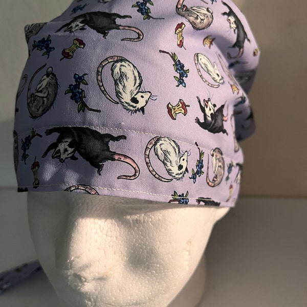 Opossum Scrub Cap Hat purple