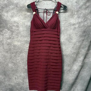 burgundy y2k satin asymmetrical sleeveless mini dress Distinctive Charm Burgundy Satin Asymmetrical Midi Dress