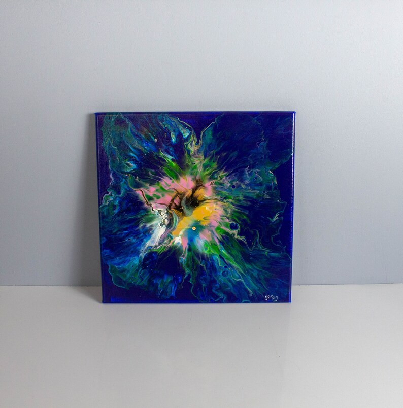 Acrylique Pouring Fleur