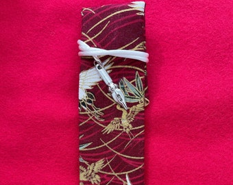 Single Pen Kimono Case with Soft Luxurious Satin Interior