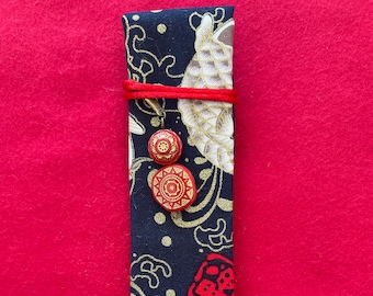 Single Pen Kimono Case with Soft Luxurious Satin Interior