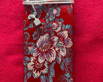 Spedizione gratuita! Astuccio kimono doppio per penne con interno in morbido raso di lusso