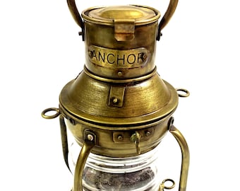 The Antique House Solid Brass 100/% Working Nautical Miner Lamp oil Ship Lantern Maritime Gift