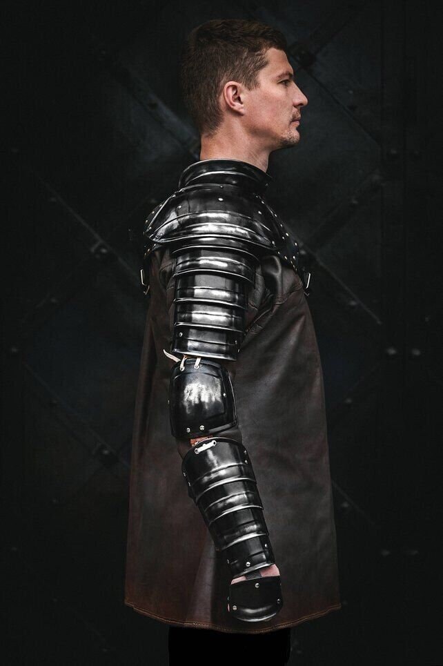 Medieval Single ARM Pauldron Larp, Spartacus Armor For Gladiator Warrior Costume
