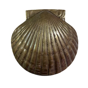 Solid Brass Antique Scallop Sea Shell Door Knocker Beach Look Home Decor Door Accessories