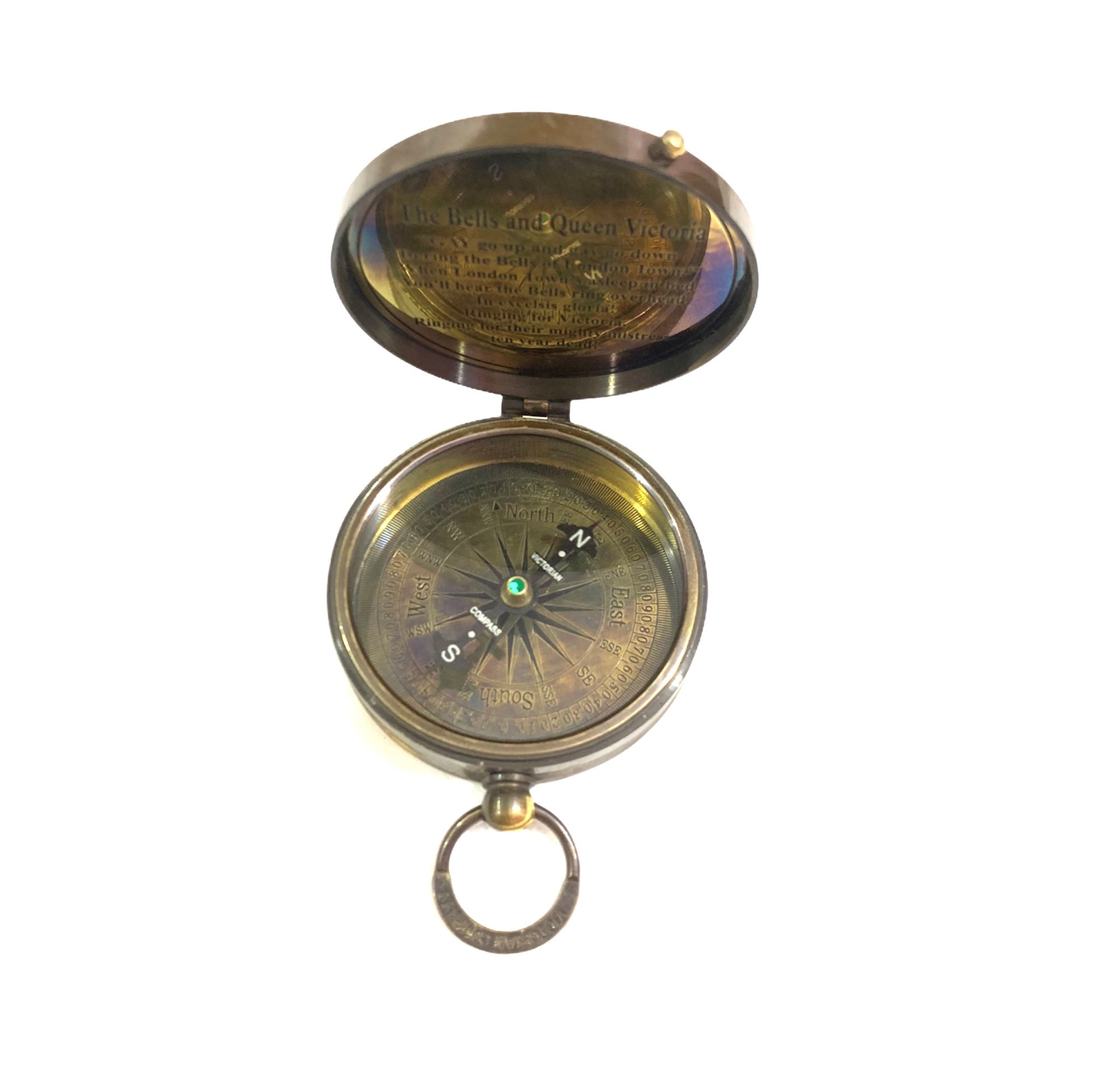 Antique Nautical Victorian Pocket Compass in Wooden Box / Etsy