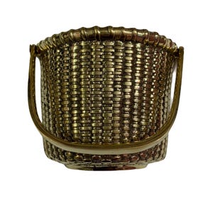 Brass Basket Door Knocker - Unique Woven Texture Knocker for Front Door - Nautical Style Home Dećor
