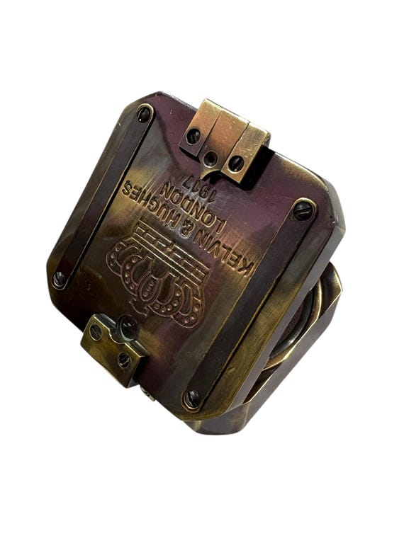 Kelvin & Hughes 1917 London Engrave Brass Compass - Nautical