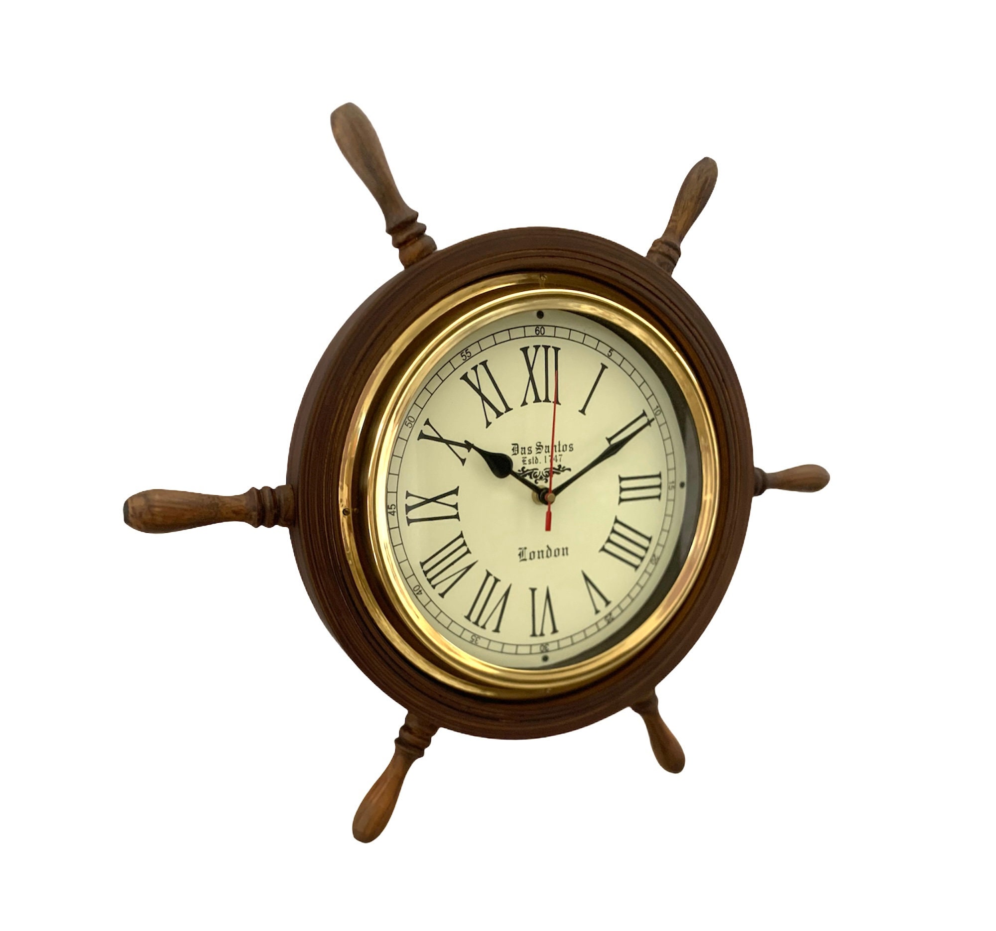 18 Wooden Ship Wheel Wall Clock/nautical Wall Clock/home Etsy
