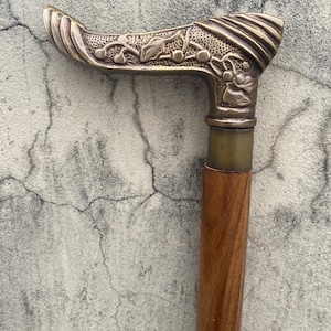 Brass Handle Wooden Walking Stick/victorian Designer Canes/gentlemen’s ...
