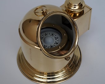 Nautical Maritime Brass Floating Dial Binnacle Gimbled Compass Marine Ship/Boat Lamp