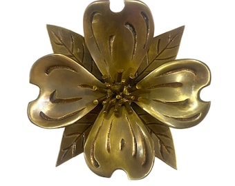 Heavy Brass Flower Shape Door Knocker Nautical Door Accessories Home Décor, Dogwood Flower Knocker~Personalised Door Knocker
