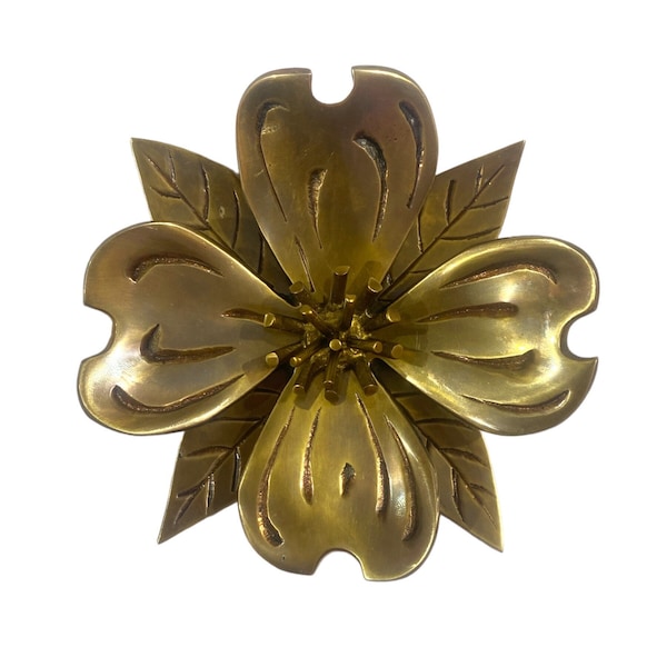 Heavy Brass Flower Shape Door Knocker Nautical Door Accessories Home Décor, Dogwood Flower Knocker~Personalised Door Knocker