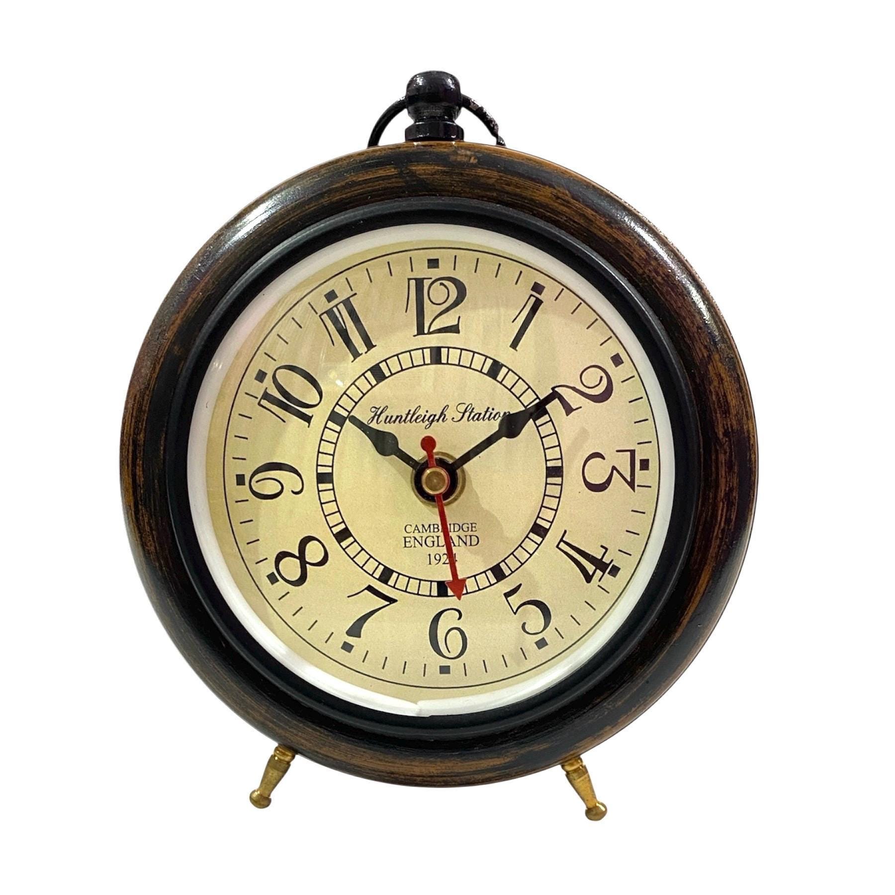 Wooden Table Clock, Nautical Maritime Desk Clock, Home & Office Decorative Clock
