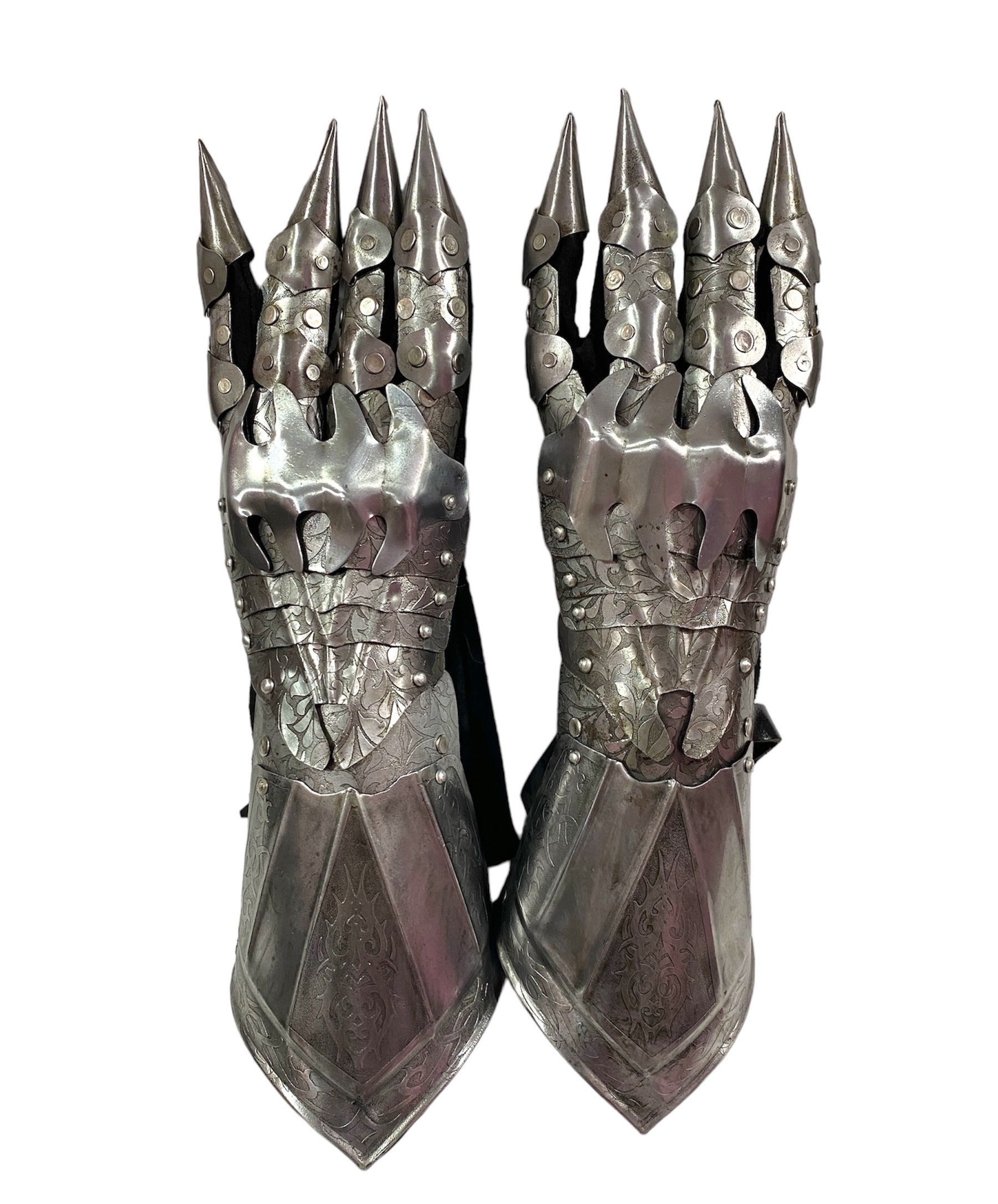 Gants De Guerrier Médiéval Nazgul Gantelets De Chevalier En Acier Gants