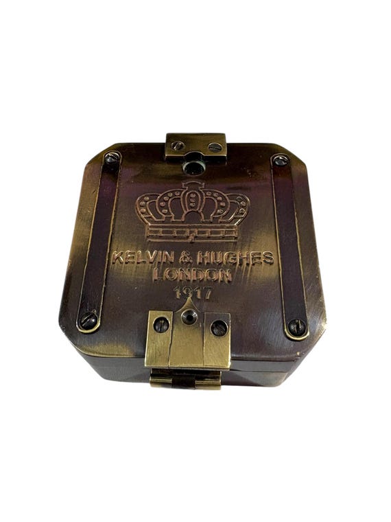 Kelvin & Hughes 1917 London Engrave Brass Compass - Nautical