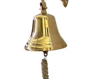 Personalized Brass Ship Bell, Engraved Wall Hanging Bell, Outdoor Nautical Bell, Ship Bell, Customized Ship Bell for Gift, Christmas Gift