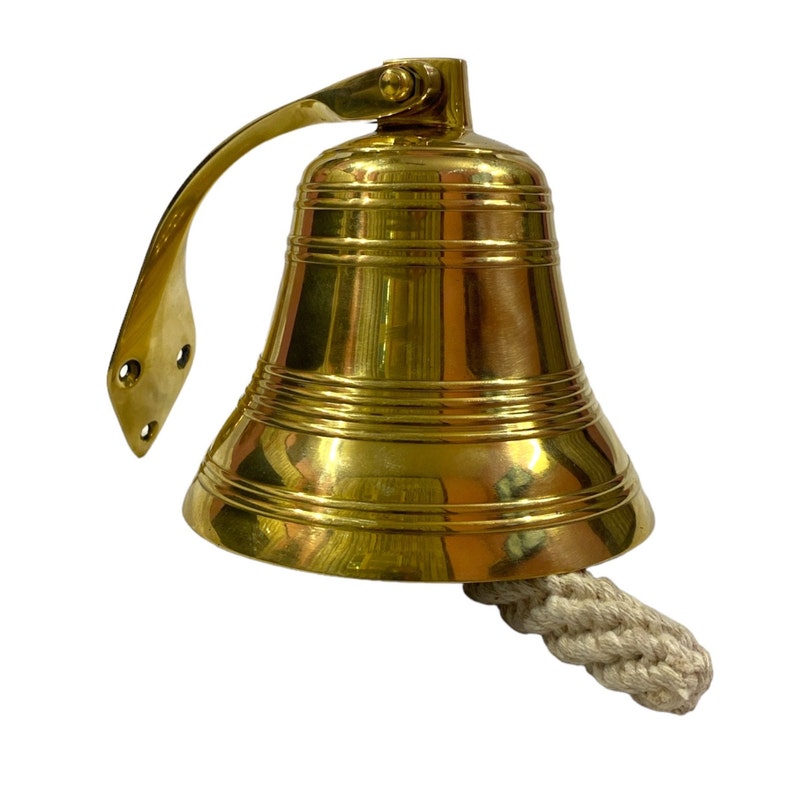 Personalized Brass Wall Bell | Nautical Door Bell, Boat Decor - Etsy