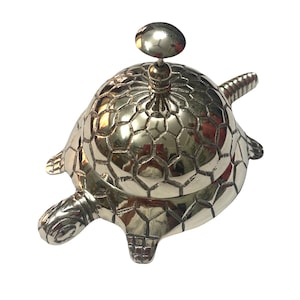 Verchromte Tischglocke / Schildkröte Design Bürorufglocke / Schreibtischglocke / Bestes Geschenk