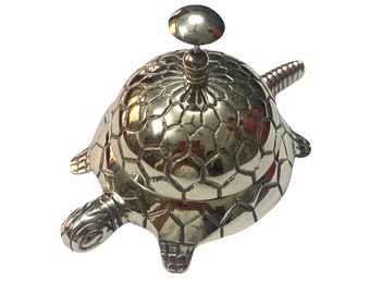 Turtle Desk Bell: Aluminum Feng Shui Table Bell for Home Office