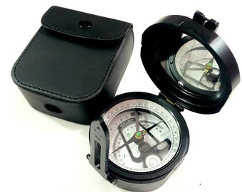 Brunton Compass with Leather Case/Maritime Nautical Working Geological Compass