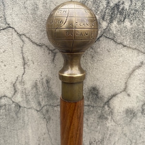 Brass Handle Wooden Walking Stick/victorian Designer Canes/gentlemen’s ...