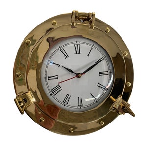 3-3/4 Nautical Wall-mounted Ship's Time Clock With Roman Numerals Antique  Vintage Style 