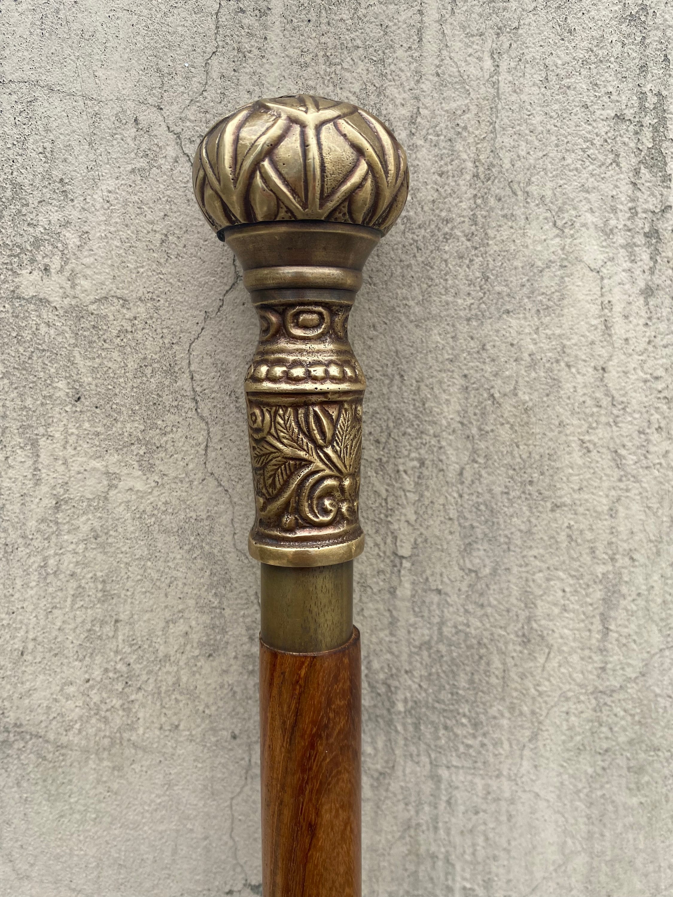 Brass Handle Wooden Walking Stick/victorian Designer Canes/gentlemen’s ...