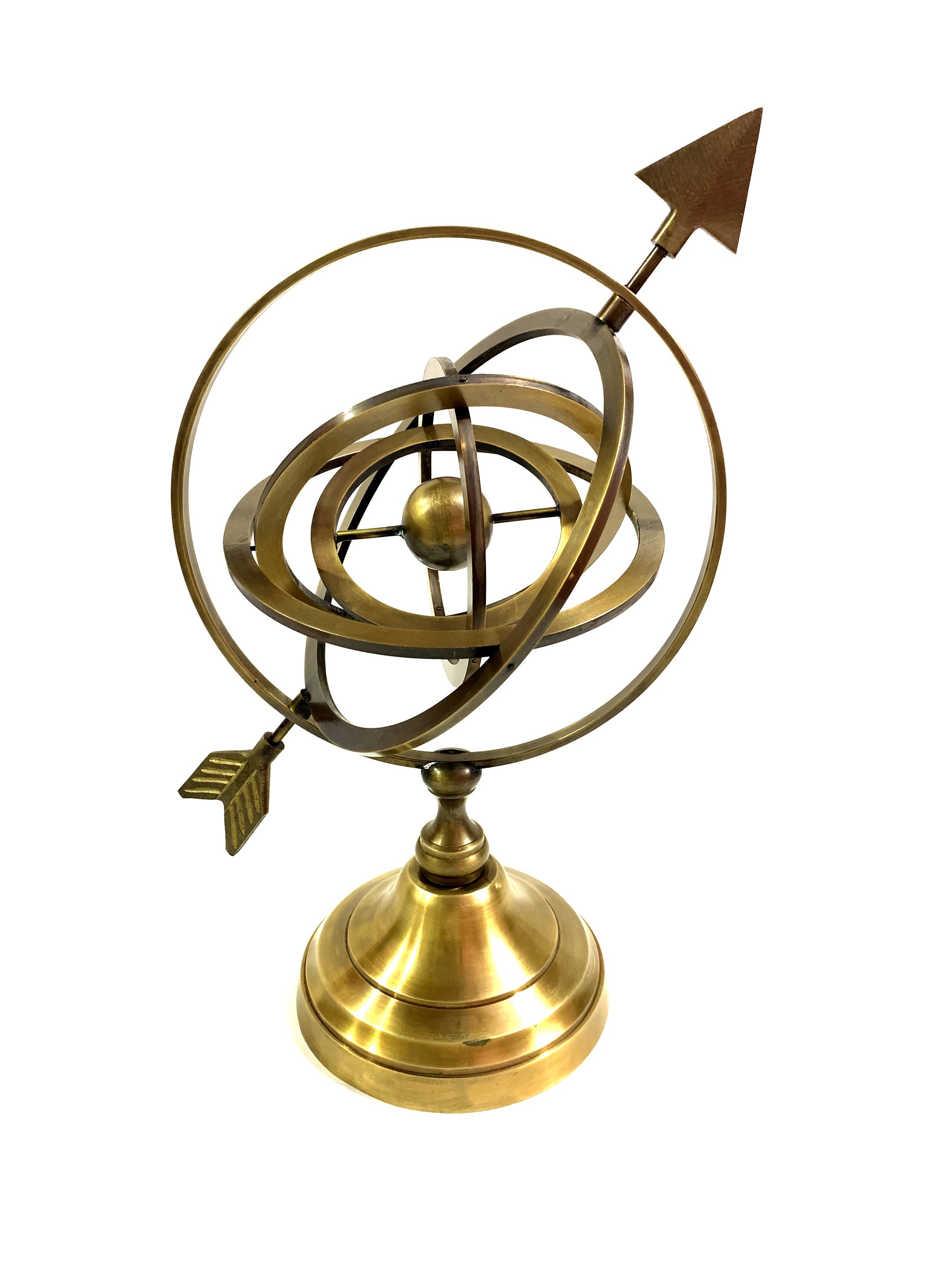 12 Brass Armillary Sphere With Arrow Nautical Maritime Astrolabe Globe