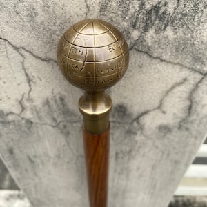 Brass Handle Wooden Walking Stick/victorian Designer Canes/gentlemen’s ...