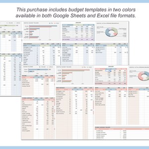 Biweekly Budget Planner by Paycheck Template Excel Google Sheets Budget ...