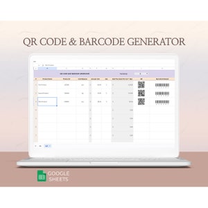 QR Code Maker Google Sheets Barcode Generator Online QR Creator Spreadsheet QRcode Generator Template Qr Maker Tool Digital Product File