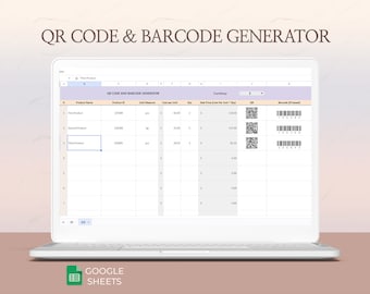 QR-codemaker Google Spreadsheets-streepjescodegenerator Online QR-maker-spreadsheet QR-codegeneratorsjabloon Qr Maker Tool Digitaal productbestand