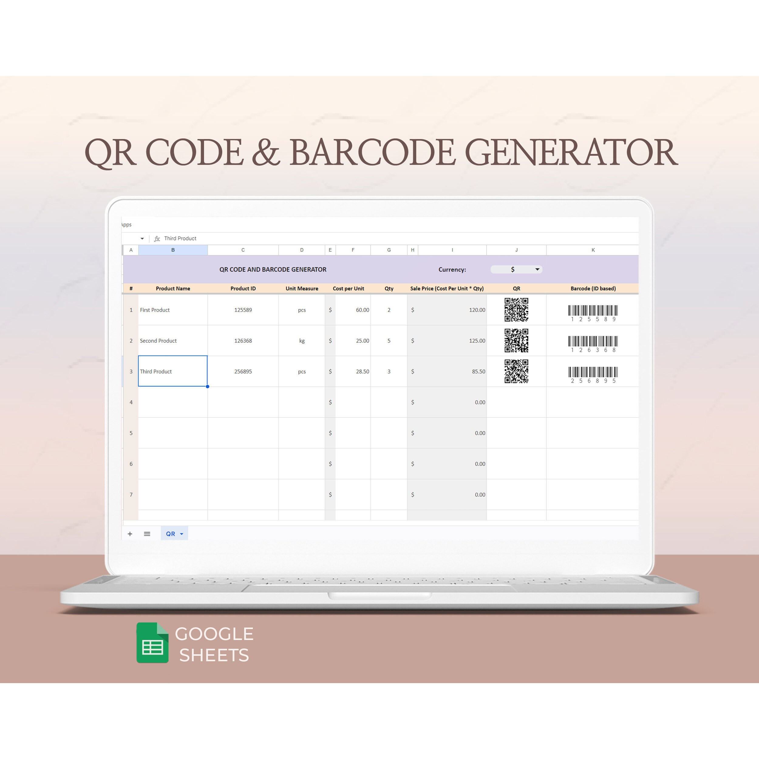 QR Code Maker Google Sheets Barcode Generator QR Code Generator