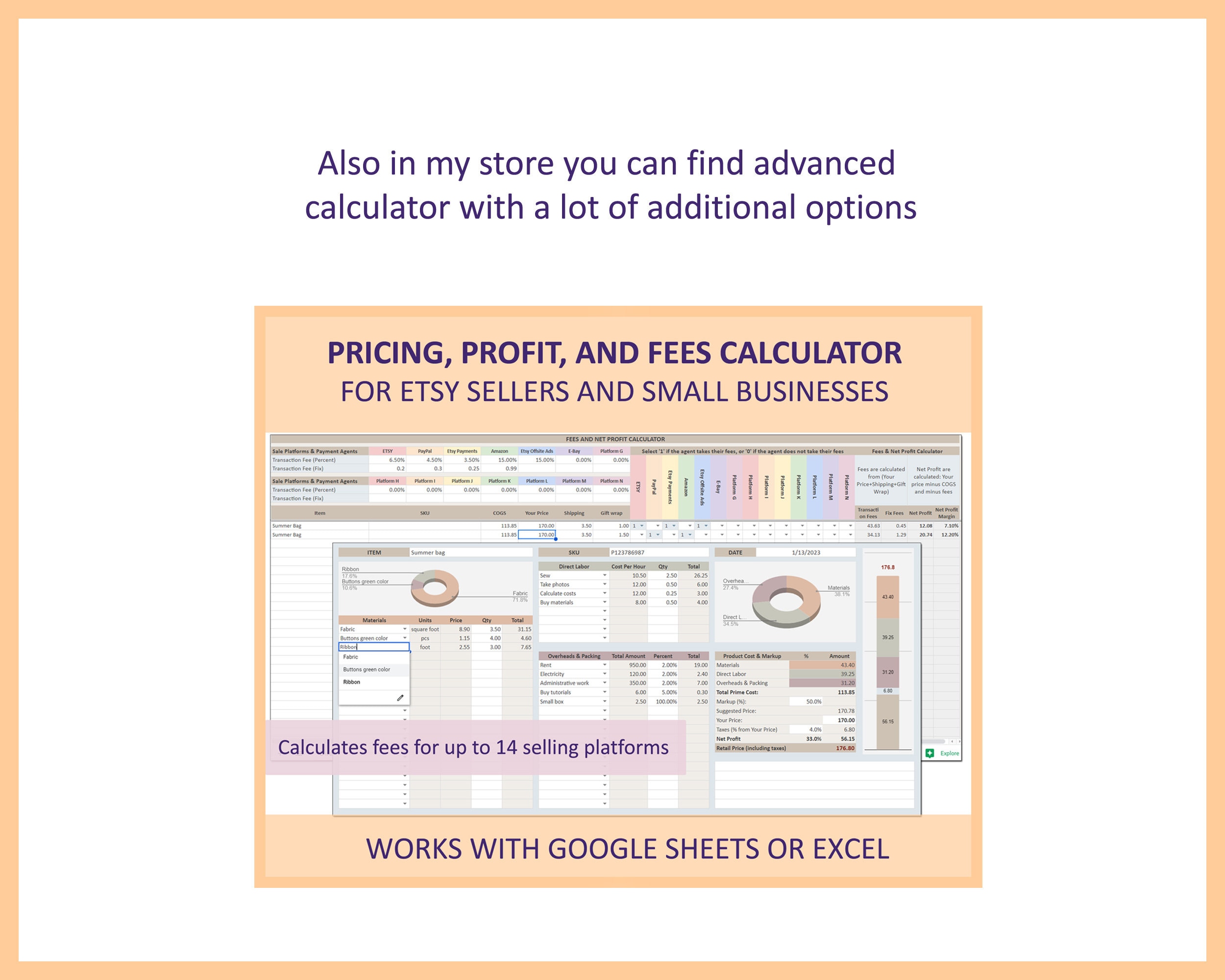 ETSY Fee Calculator ETSY Seller Tool Etsy and Paypal Fees Calculator