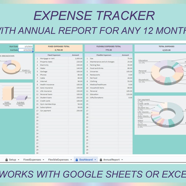 Personal Expense Tracker Template Etsy Schweiz