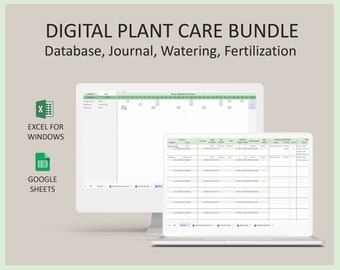 Excel Plant tracker, Digital plant care journal, House plant planner, Houseplant care, Plant organizer,Watering log,Plant care,Google sheets