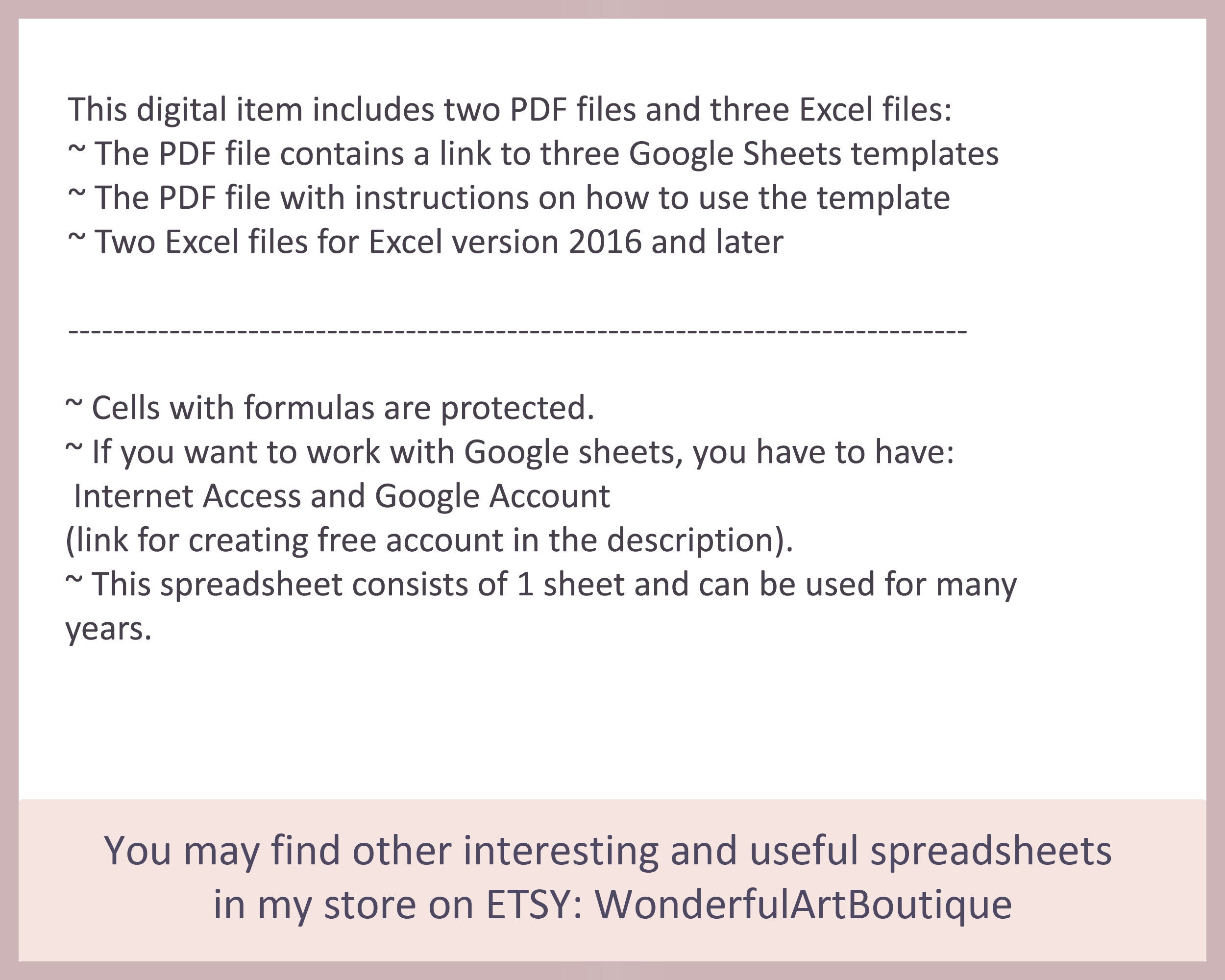 Purchase Tracker Spreadsheet Excel Google Sheets Template Order Log ...