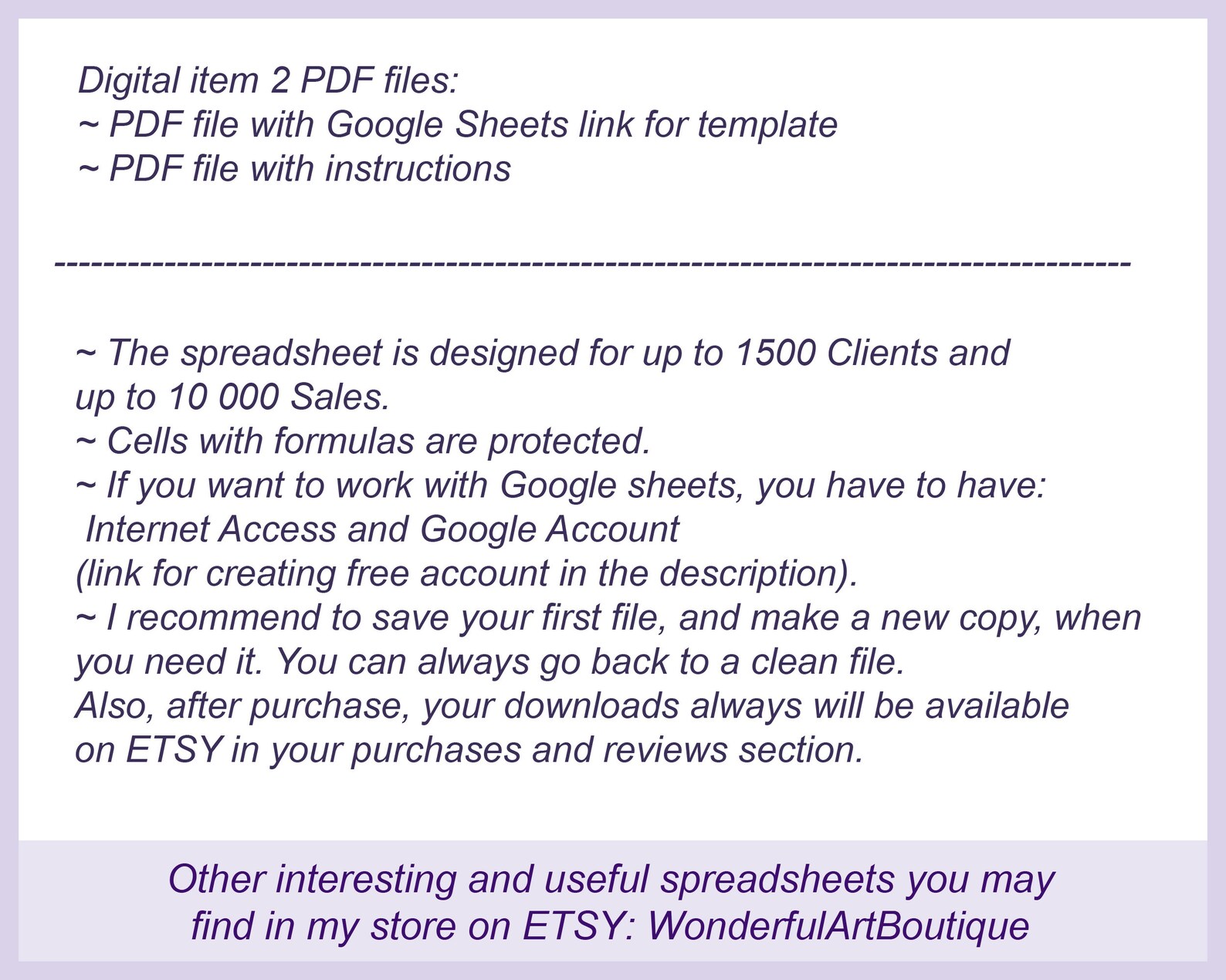 Client Base Customer Base Template Client Base Example | Etsy