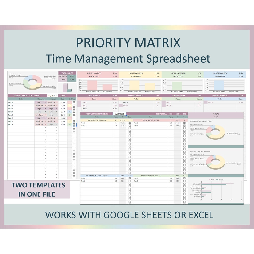 Prioritization Matrix, Task Planner, Task Tracker; Priority Matrix ...
