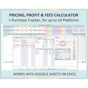 Pricing markup template, Product costing template, EXCEL product planner, Pricing template, Product pricing Small business, Google sheets image 1