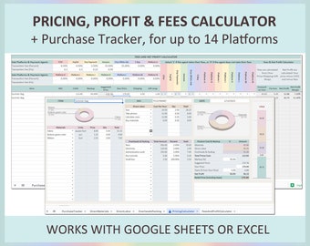 Pricing markup template, Product costing template, EXCEL product planner, Pricing template, Product pricing; Small business, Google sheets