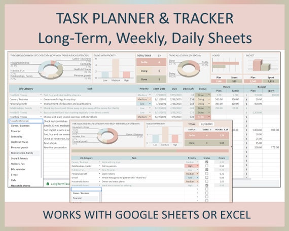 Task Management Tracker Google Manager Task - Etsy