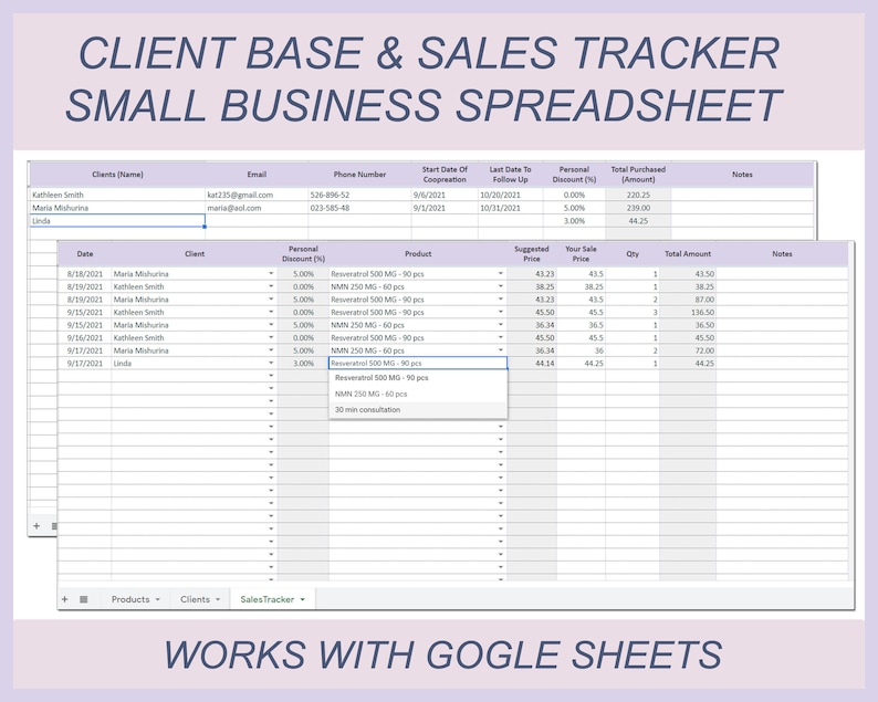 Client Base Customer Base Template Client Base Example | Etsy