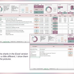 Excel to Do Planner, Excel Task Tracker, Daily to Do List, Weekly Todo ...