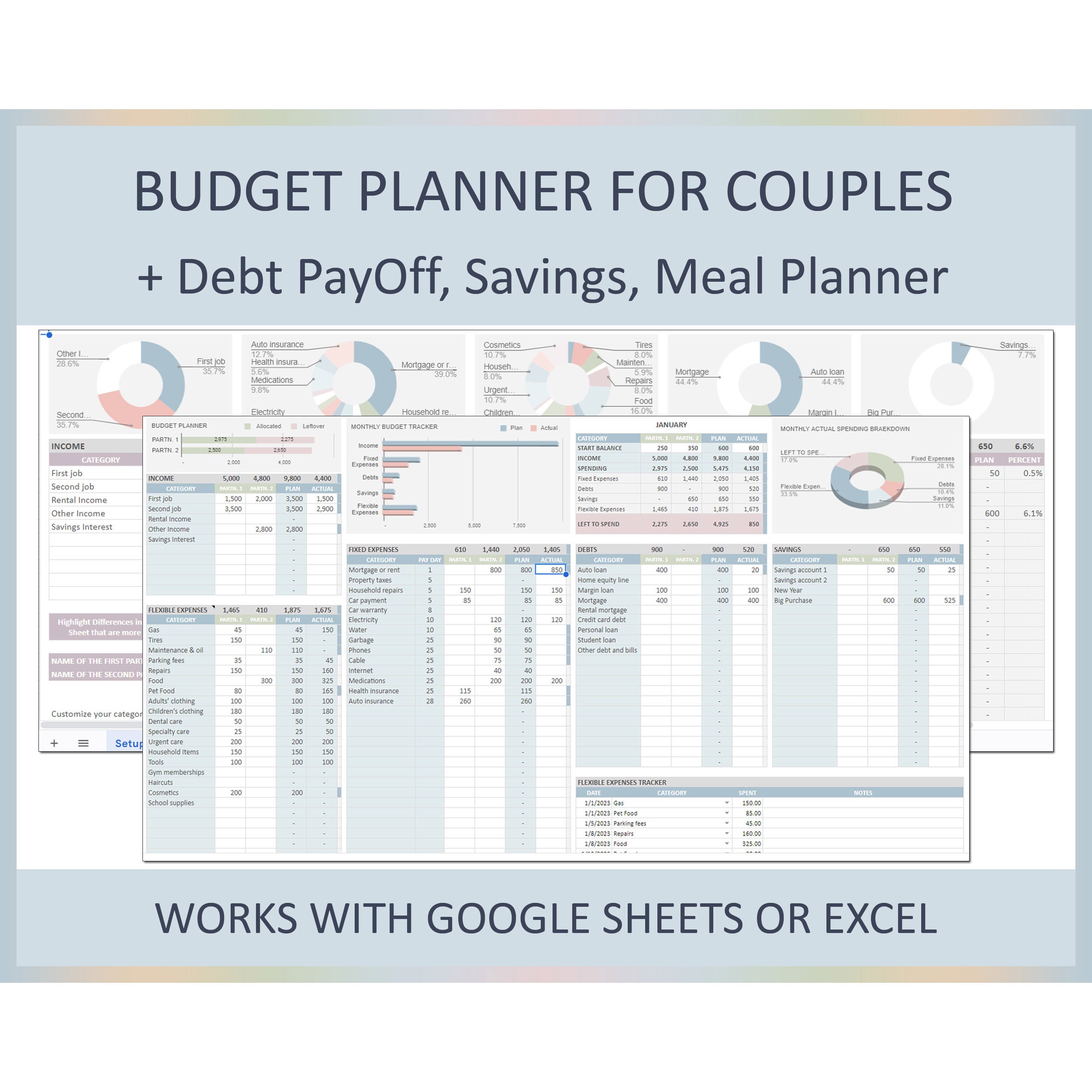 Couples Budget Spreadsheet Budget Planner Budget Template Google 