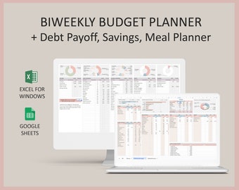 Biweekly budget spreadsheet, Bi-weekly budget, Budget template, Budget for two weeks, Two income a month, Weekly budget, Google,Excel budget