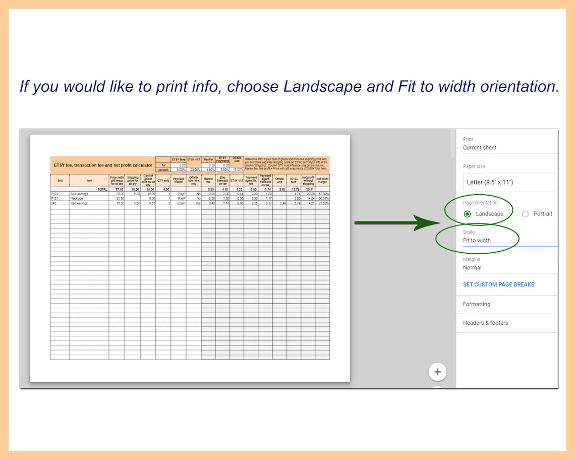 ETSY fee calculator ETSY seller tool Etsy and PayPal fees Etsy