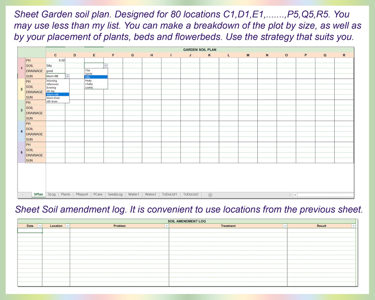 Digital Garden Planner, Plant Care Worksheet, Plants Journal, Watering