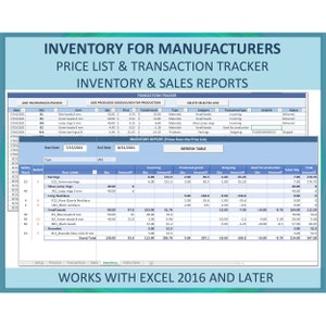 Inventory Spreadsheet Excel Template Sales Tracker Manufacturer Spreadsheet Inventory Management Warehouse Safety Stock Inventory Log System